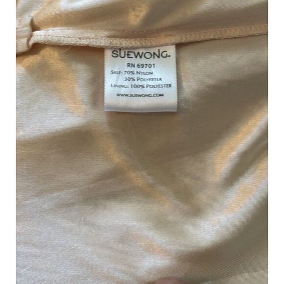 Sue Wong Nocturne Beaded Illusion Mini Dress Size 4 Peach Nude Sequin Showgirl - Picture 6 of 9